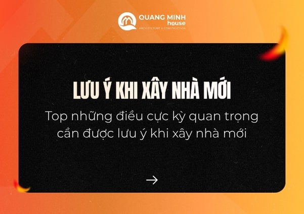 Lưu ý khi xây nhà mới
